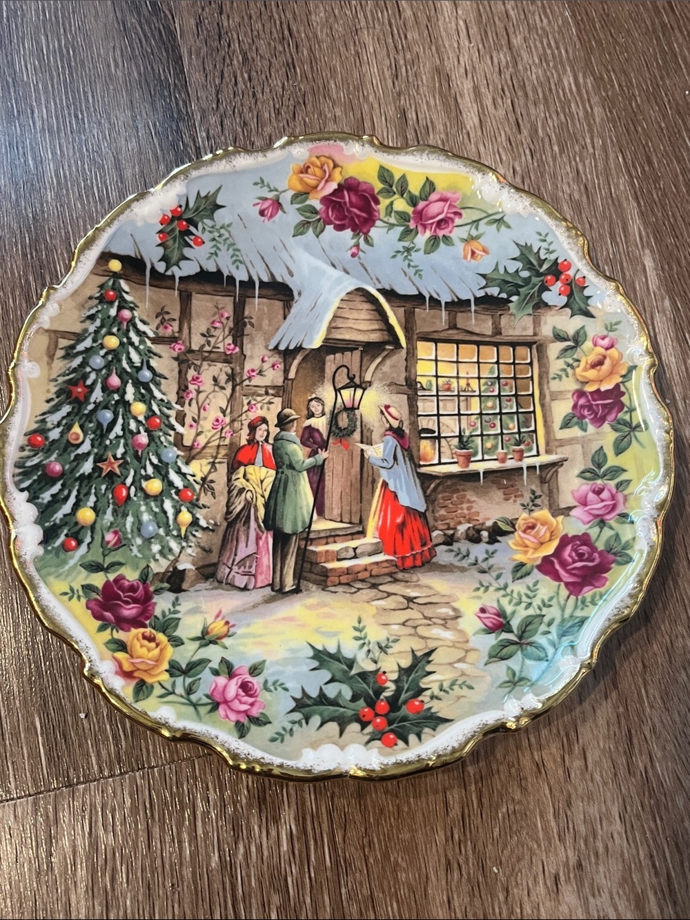 Vintage Royal Albert "Christmas Carol Singers" Bone China Plate